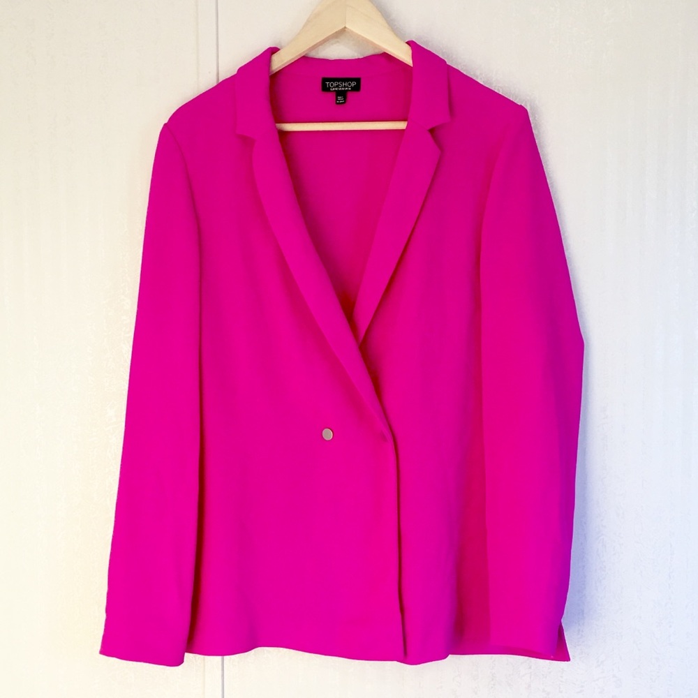 Topshop Buttoned Notch Collar Blazer